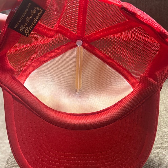 Vintage Graceland Red and White Elvis Presley Trucker Hat - Picture 4 of 4